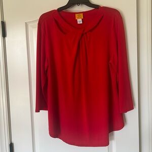 Ladies red Ruby Rd blouse size Lg